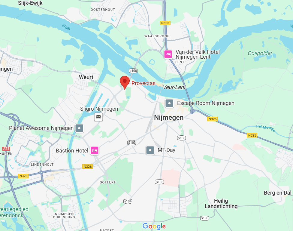 Google Maps kaart Provectas locatie