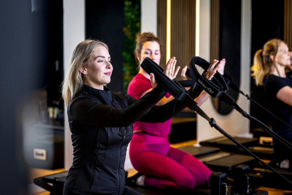 Foto van een Pilates Reformer toestel carriage
